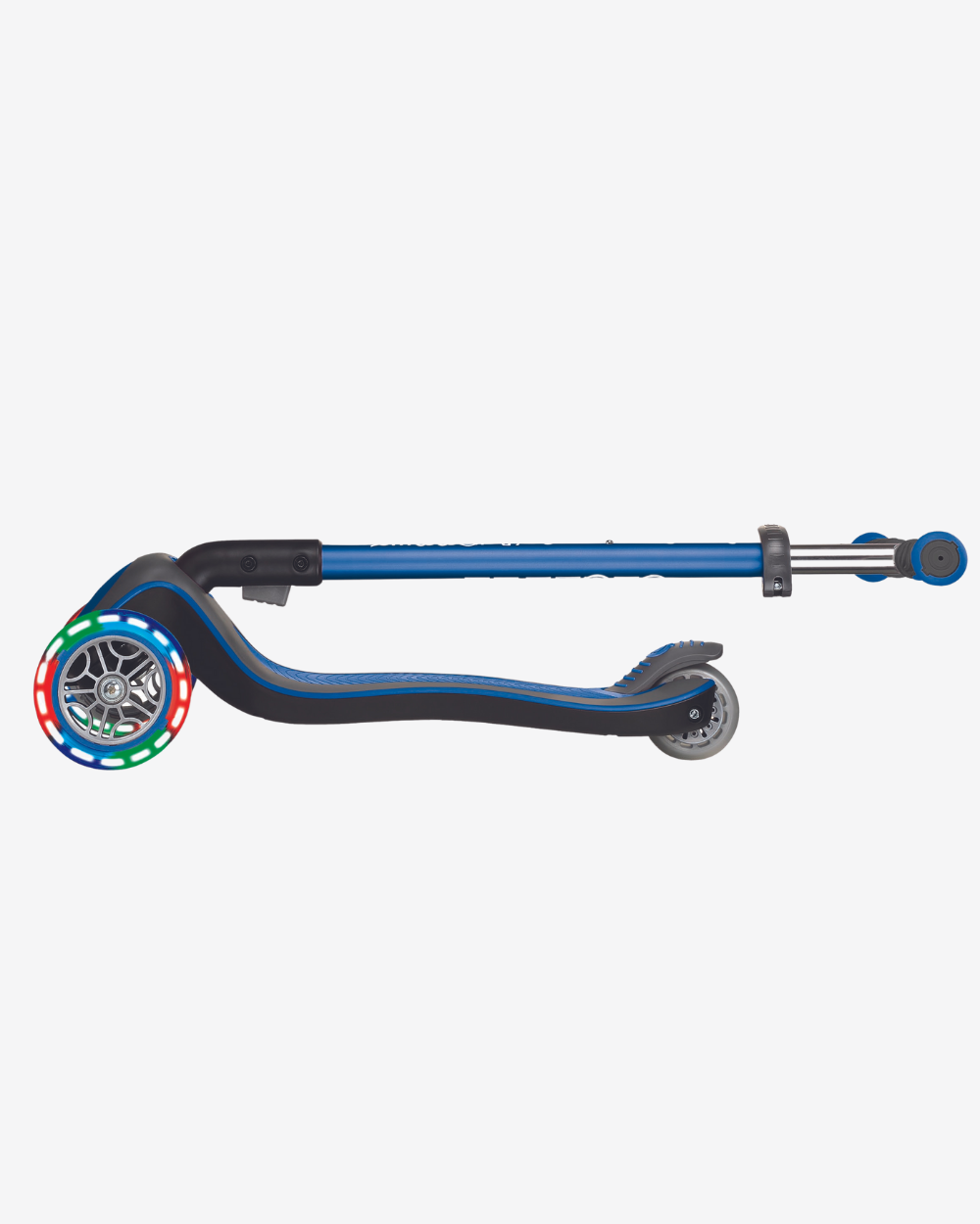 Globber Elite Deluxe 3 Wheel Kids Scooter w/Lights | Navy Blue
