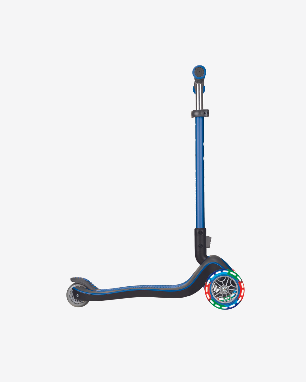 Globber Elite Deluxe 3 Wheel Kids Scooter w/Lights | Navy Blue