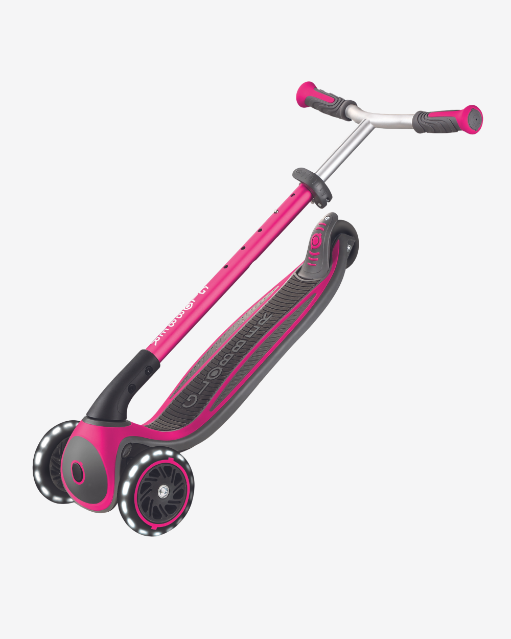 Globber Master 3 Wheel Kids Scooter with Lights | Pink