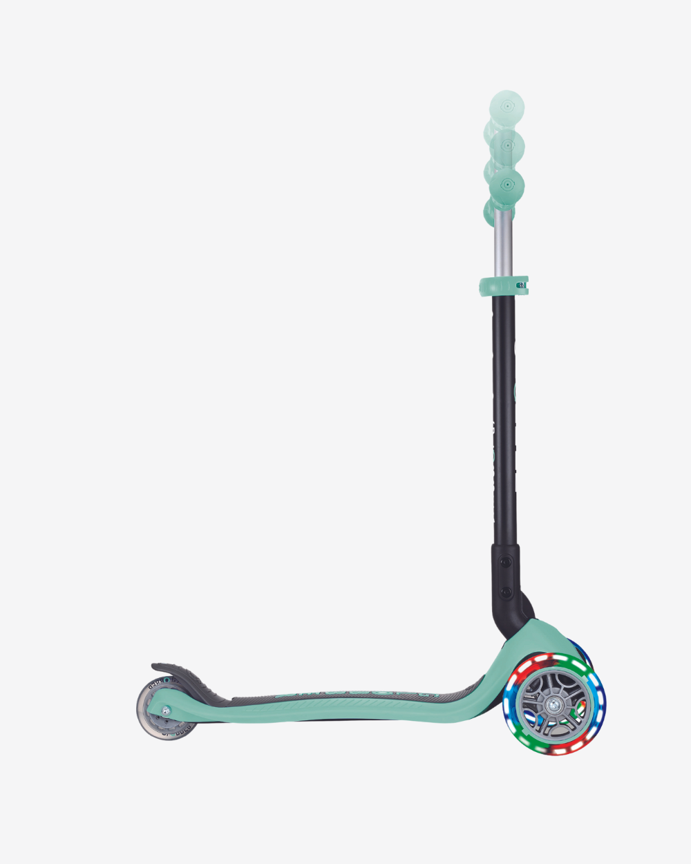 Globber GO UP Deluxe Convertible Scooter with Light up Wheels | Mint