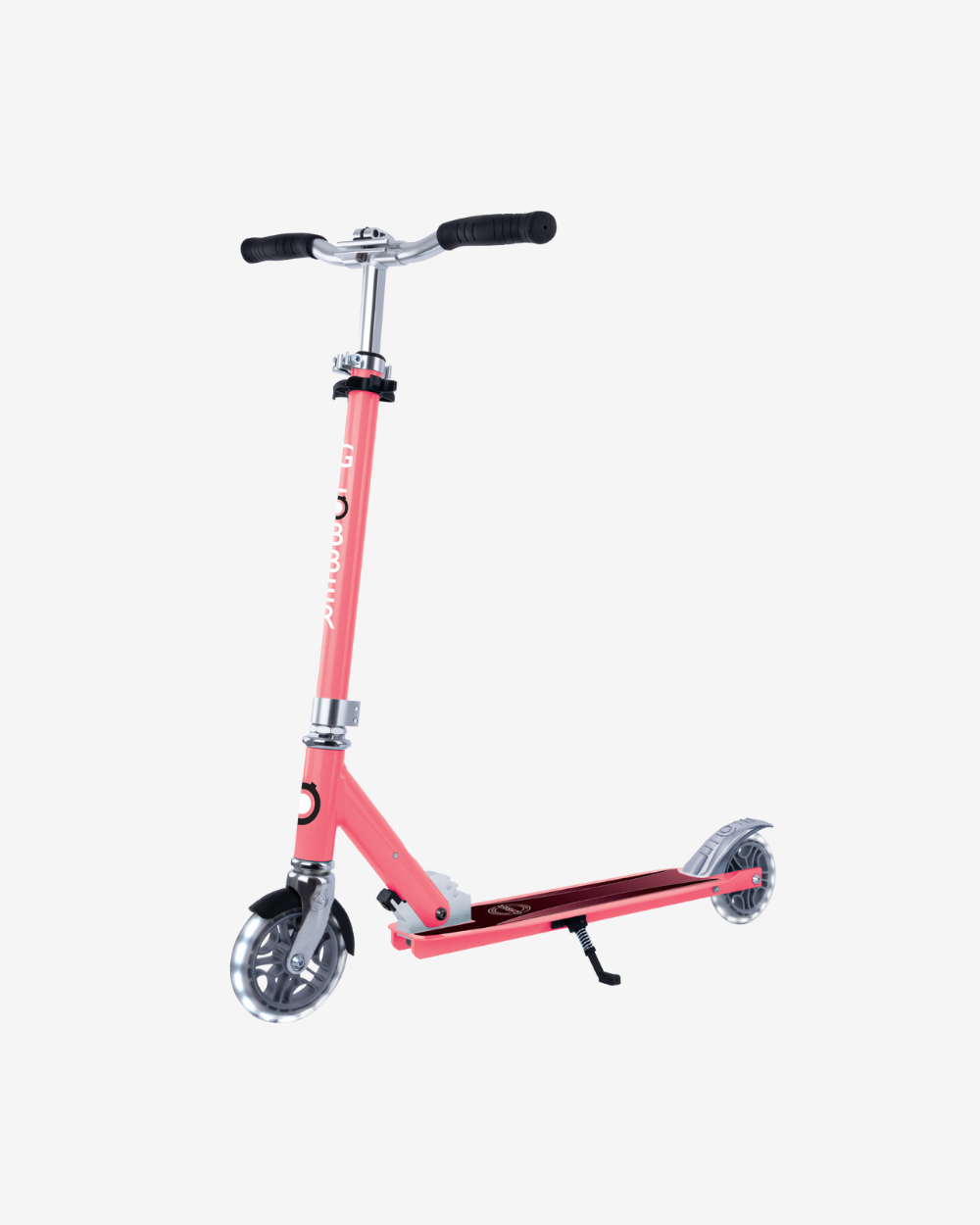 Globber Flow Element Foldable Kids Scooter with Lights | Coral Pink