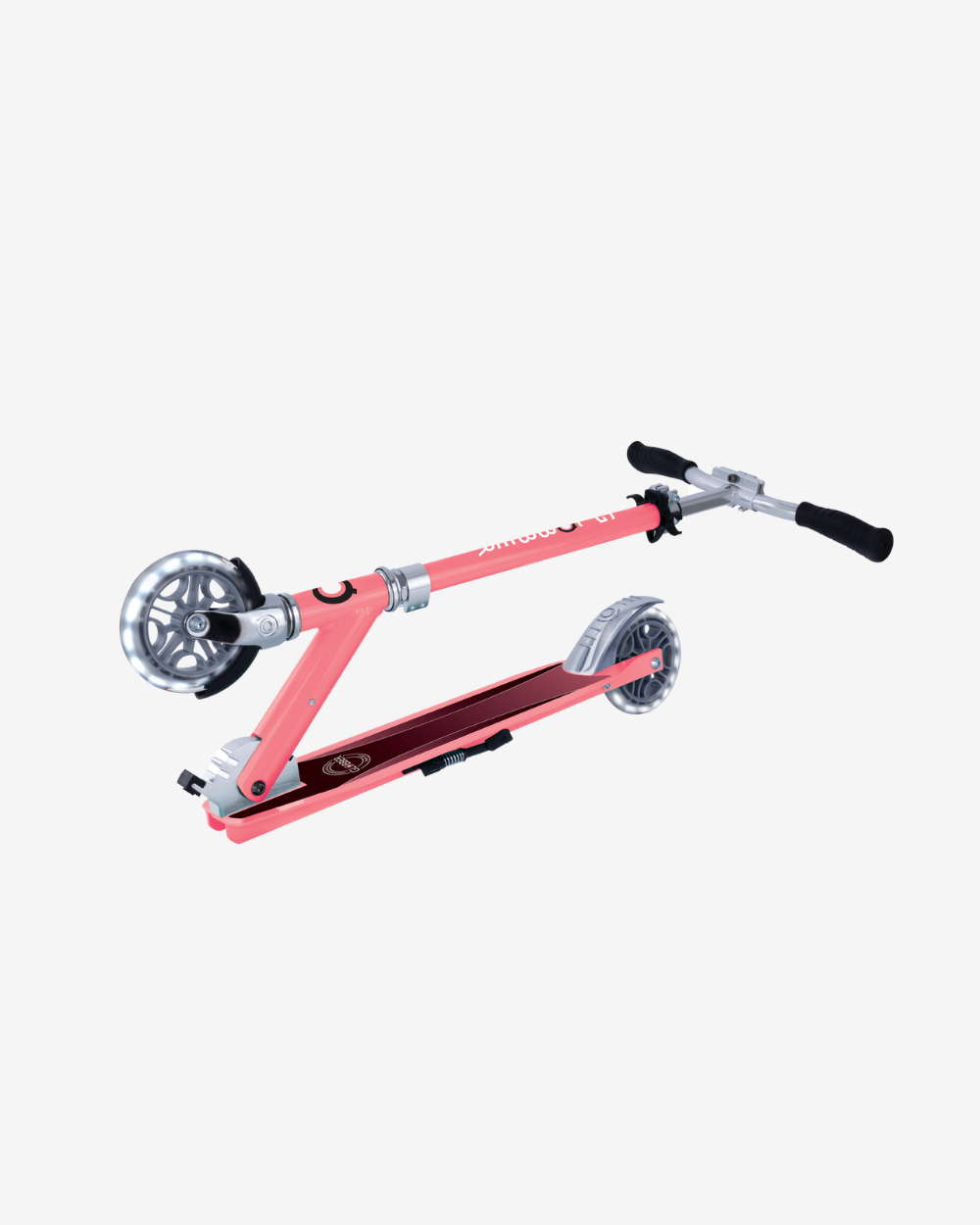 Globber Flow Element Foldable Kids Scooter with Lights | Coral Pink