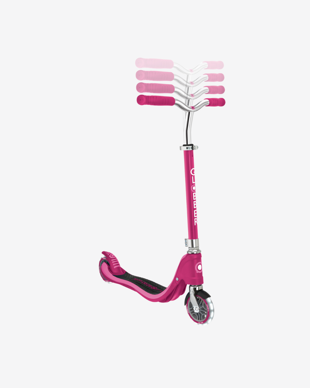 Globber Flow 125 Scooter with Light Up Wheels | Ruby
