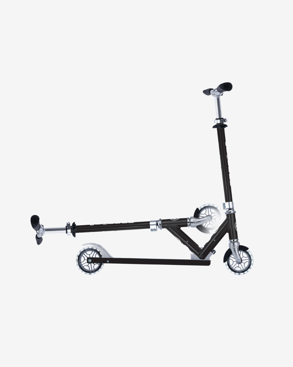 Globber Flow Element Foldable Kids Scooter with Lights | Black