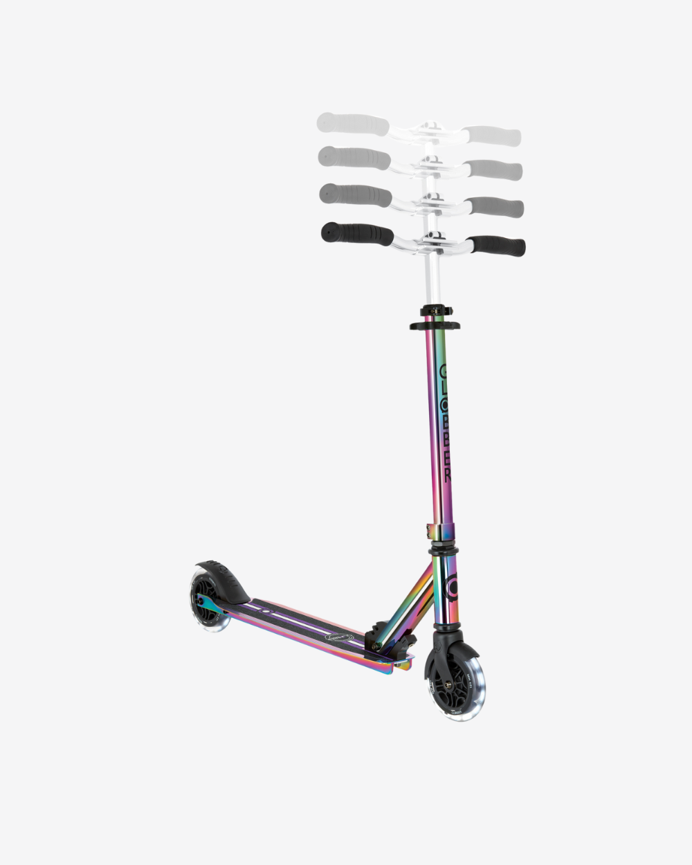 Globber Flow Element Foldable Kids Scooter with Lights | Neochrome