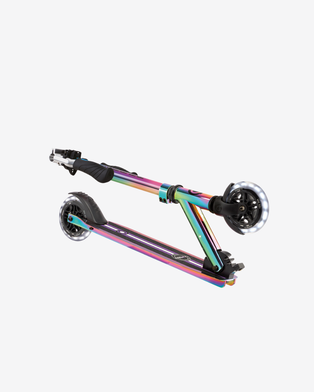 Globber Flow Element Foldable Kids Scooter with Lights | Neochrome