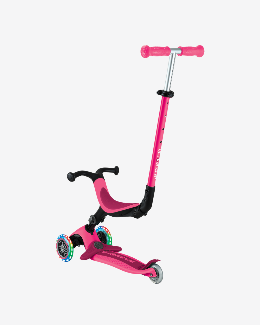 Globber GO UP Active with Lights | Fuchsia / Dark Pink
