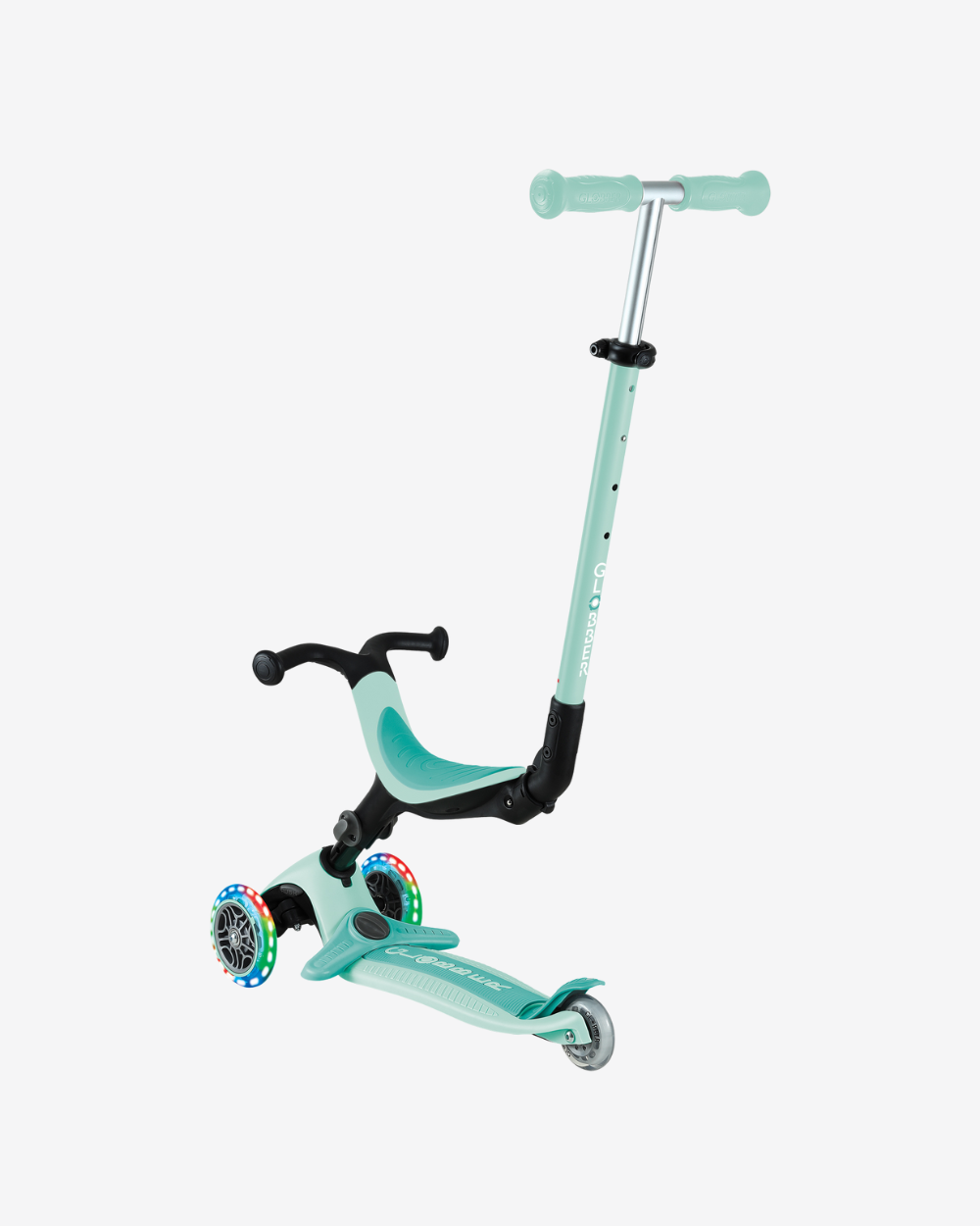 Globber GO UP Active with Lights | Mint / Dark Mint