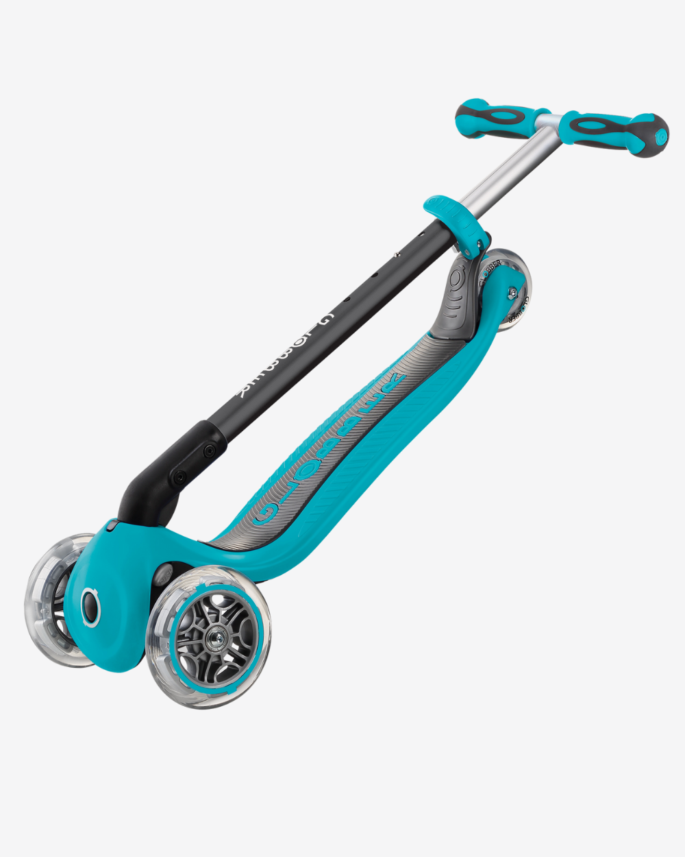 Globber GO UP Deluxe Convertible Scooter with Light up Wheels | Teal