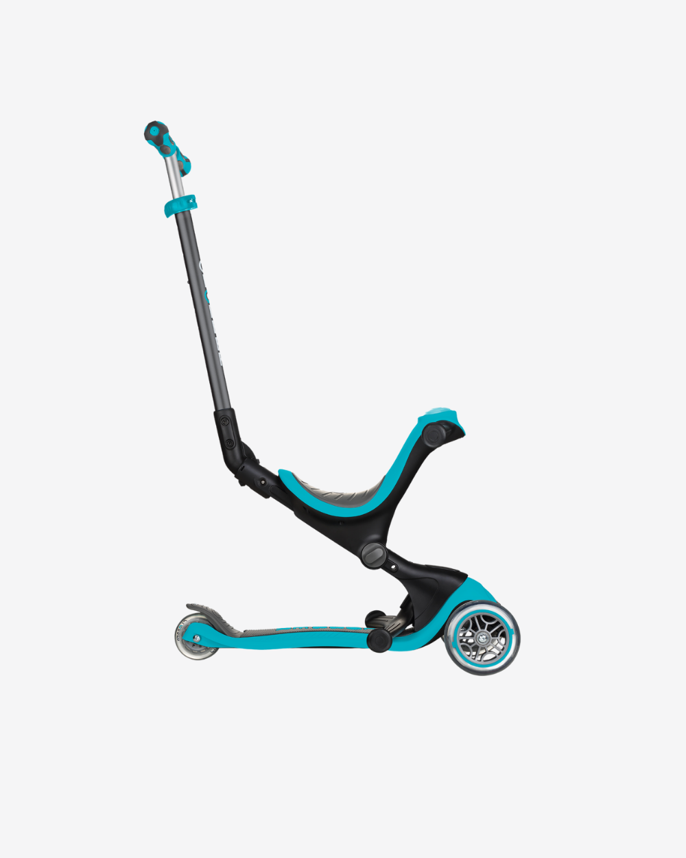 Globber GO UP Deluxe Convertible Scooter with Light up Wheels | Teal
