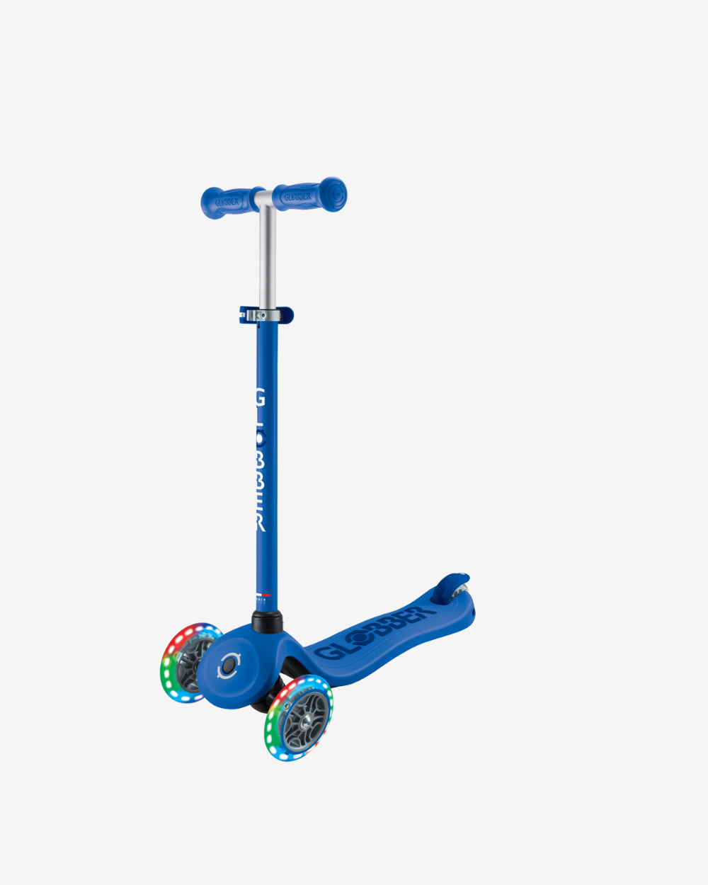 Globber Go Up Sporty V2 3 Wheel Kids Convertible Scooter | Light Up Navy Blue / Dark Navy Blue