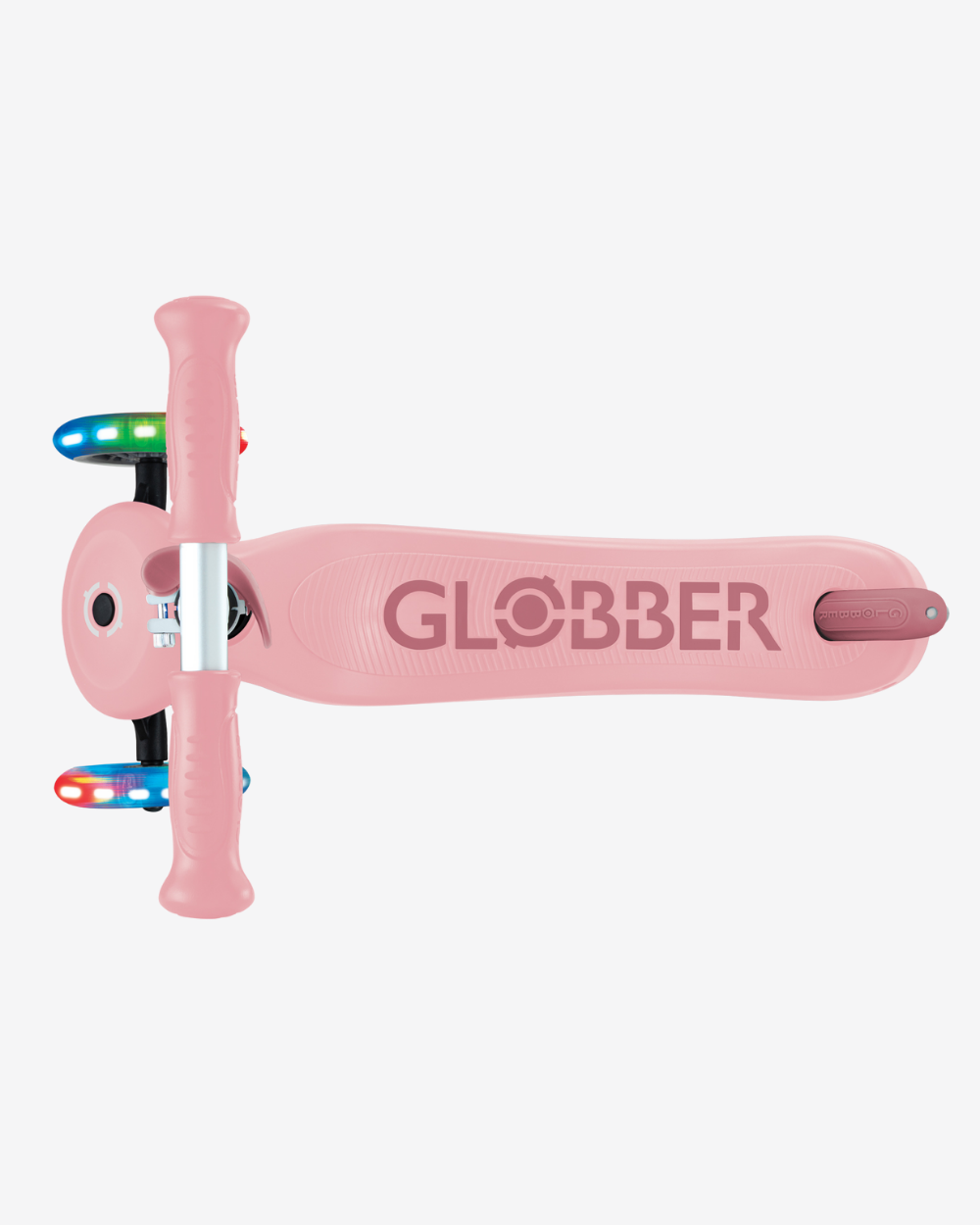 Globber Go Up Sporty V2 3 Wheel Kids Convertible Scooter | Light Up Pastel Pink / Deep Pink