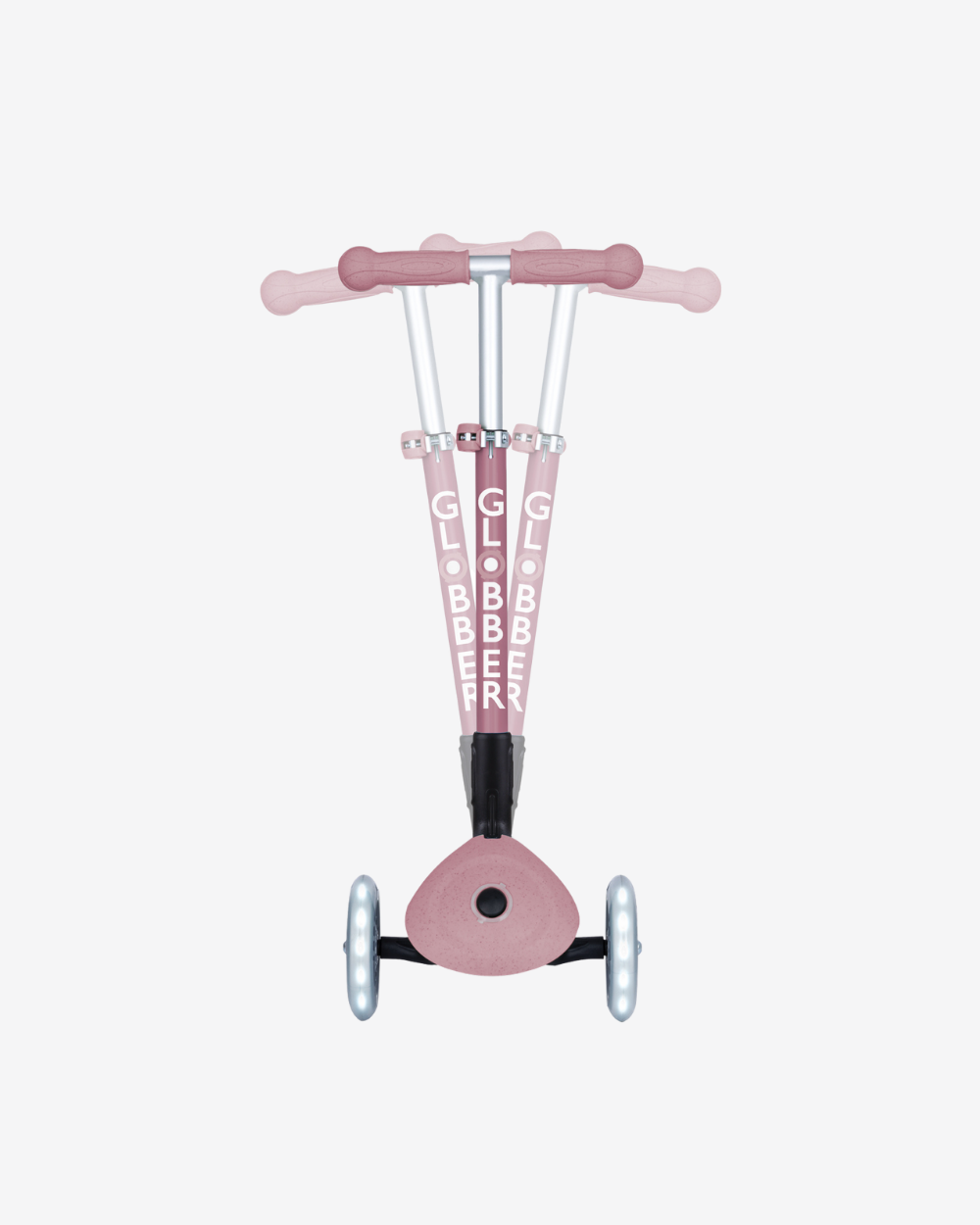 Globber Ecologic Junior Foldable 3 Wheel Scooter with Lights | Berry
