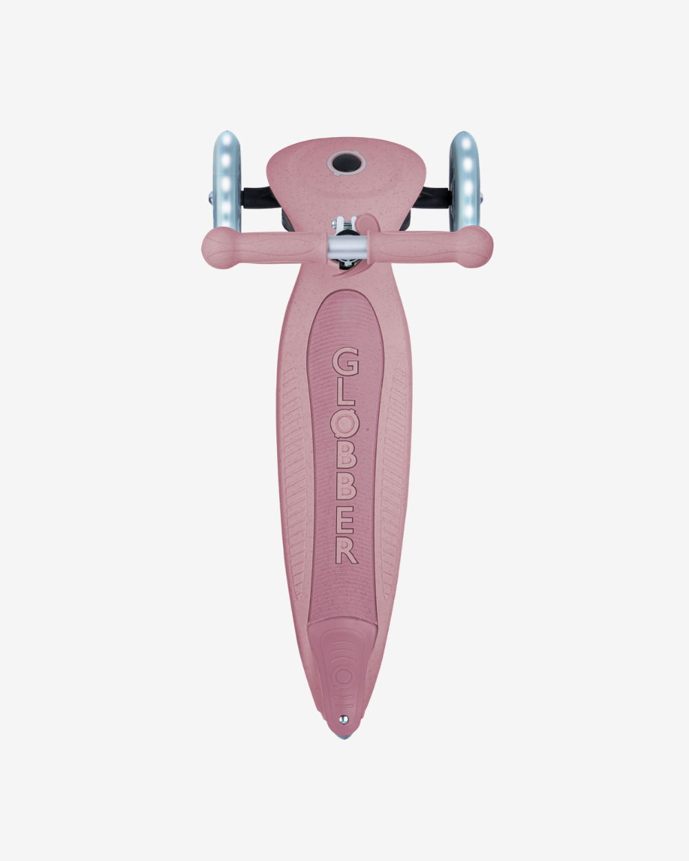 Globber Ecologic Junior Foldable 3 Wheel Scooter with Lights | Berry