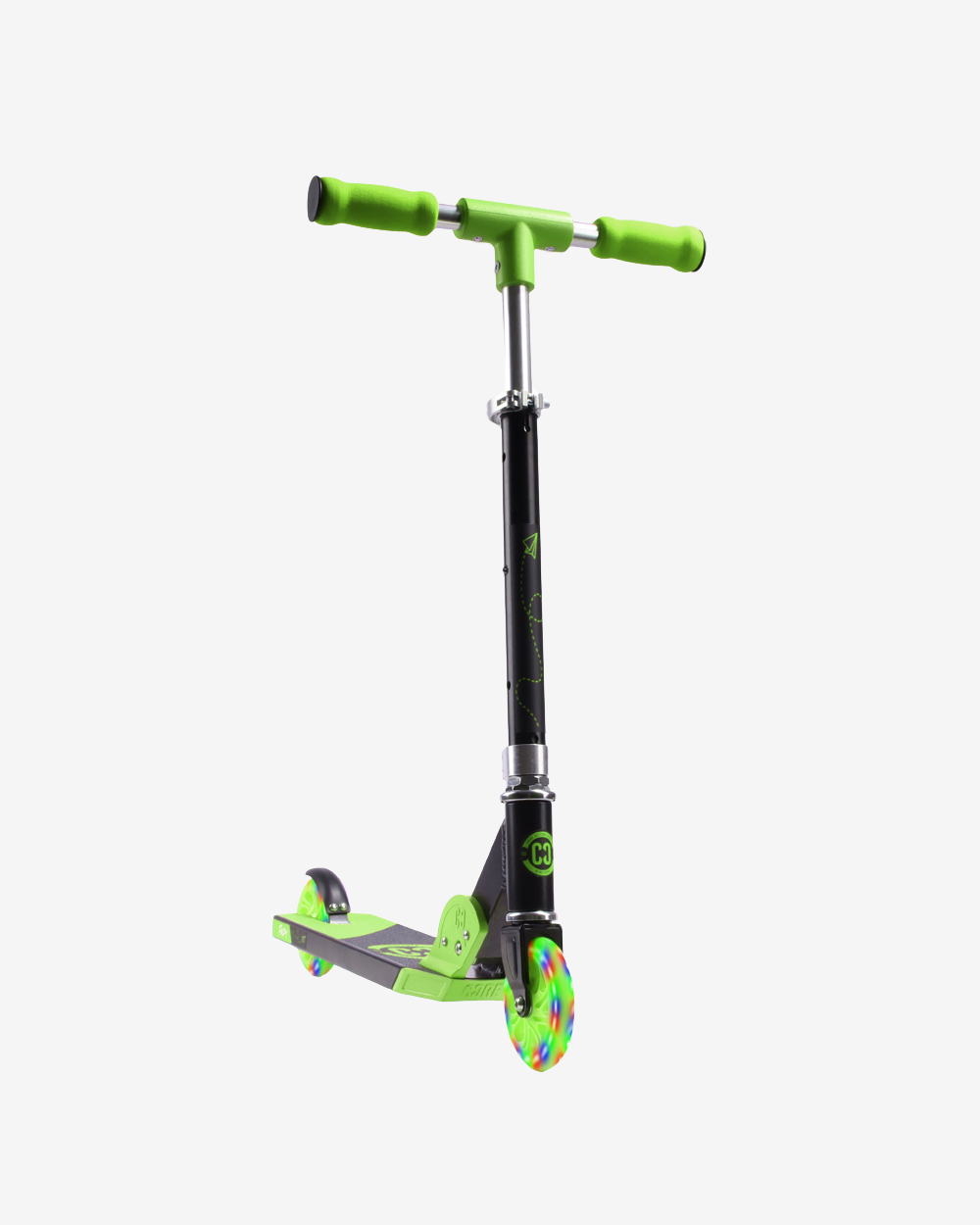 Core Kids Foldy Scooter | Green with LED wheels