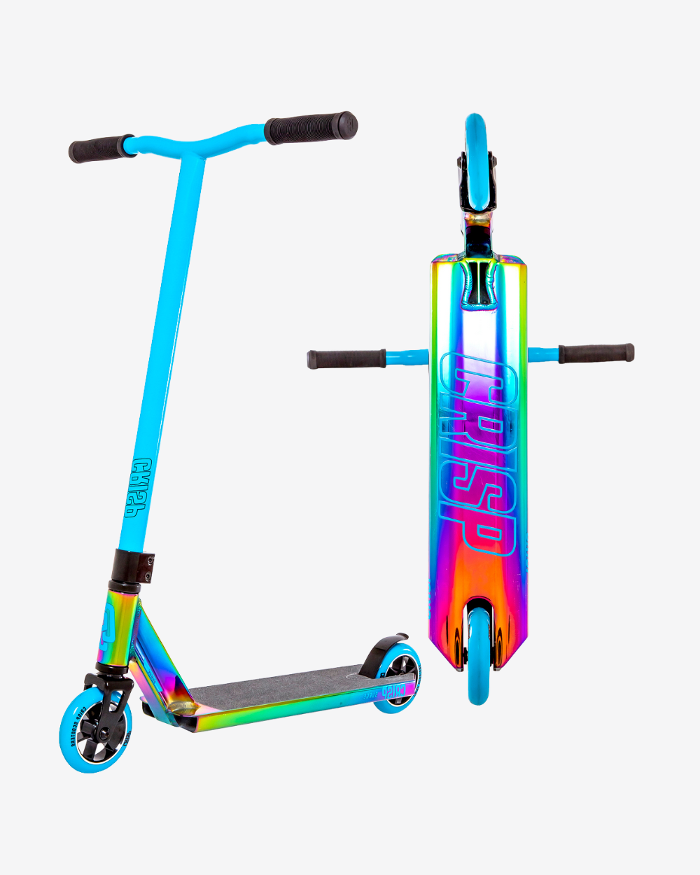 Crisp Surge Complete Scooter | Neo Chrome / Sky Blue