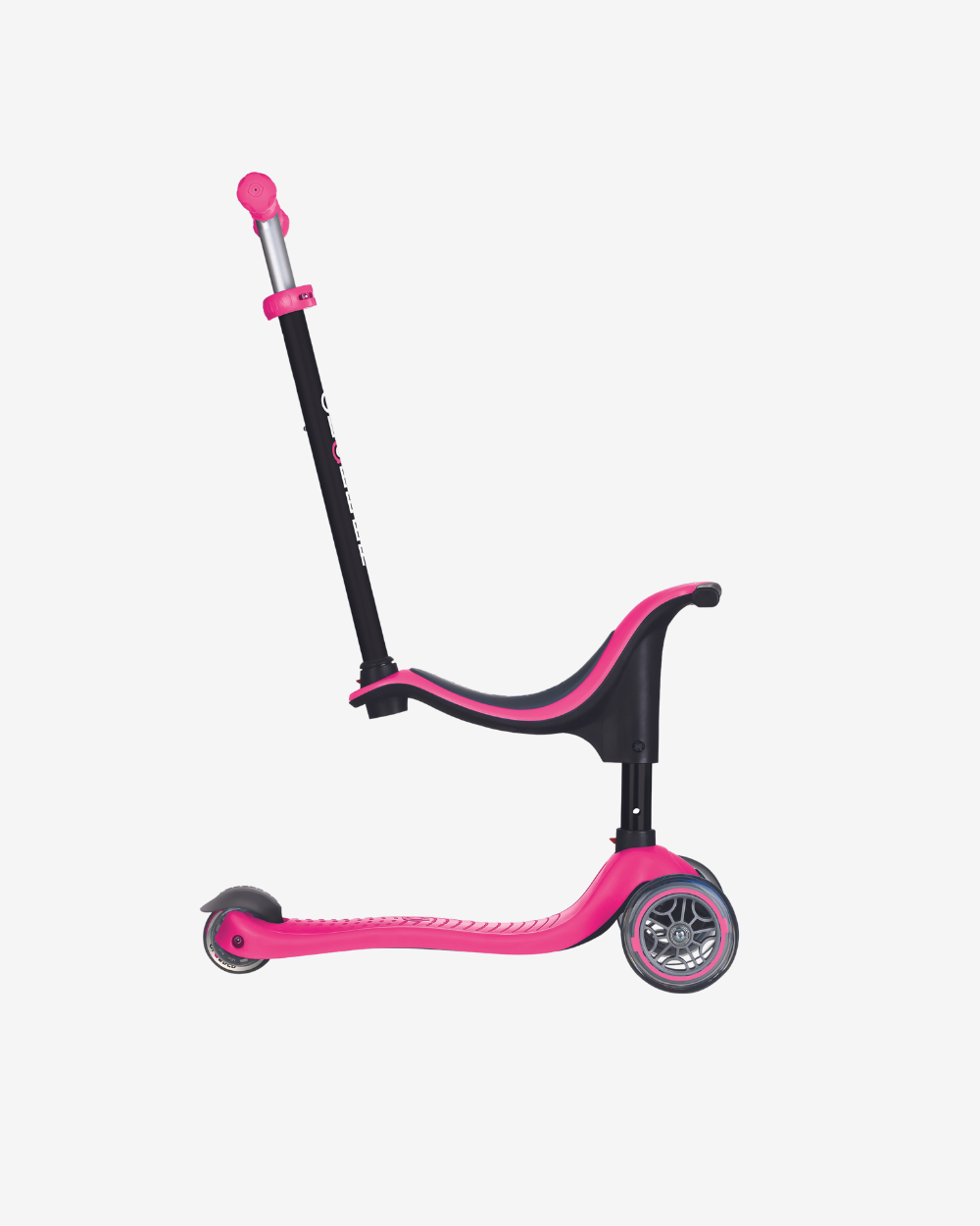 Globber Go Up Sporty 3 Wheel Kids Convertible Scooter | Deep Pink
