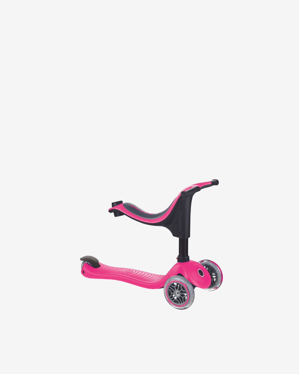 Globber Go Up Sporty 3 Wheel Kids Convertible Scooter | Deep Pink