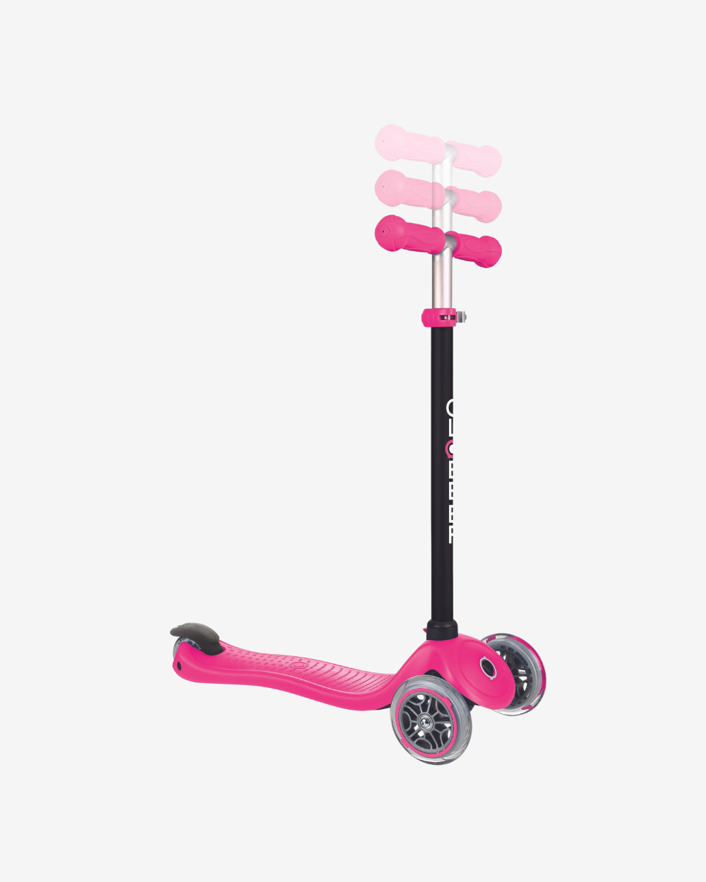 Globber Go Up Sporty 3 Wheel Kids Convertible Scooter | Deep Pink