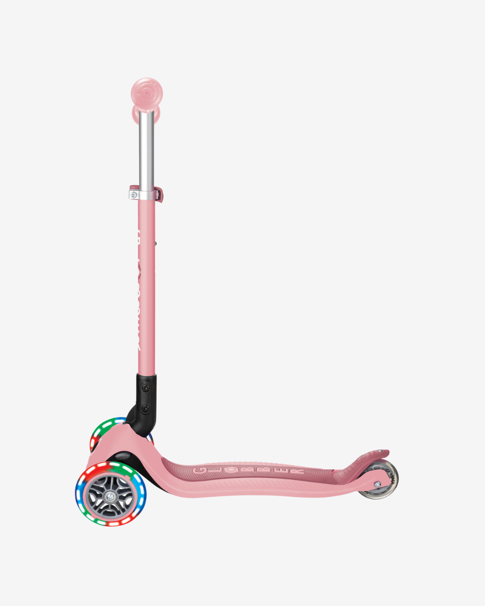 Globber Primo 3 Wheel Kids Scooter Foldable Plus Light Up | Pastel Pink
