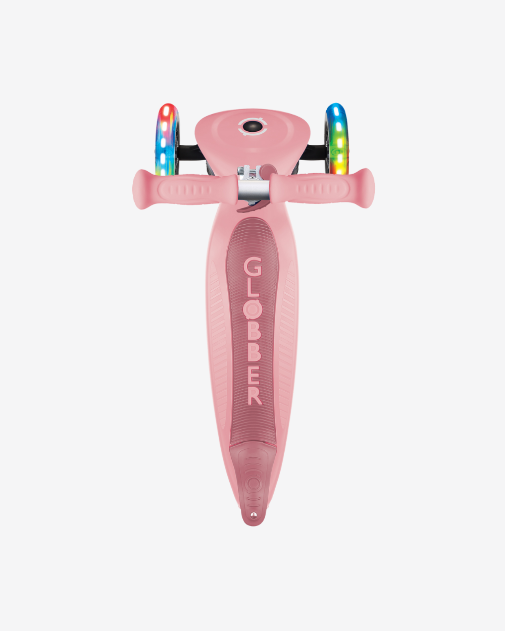 Globber Primo 3 Wheel Kids Scooter Foldable Plus Light Up | Pastel Pink