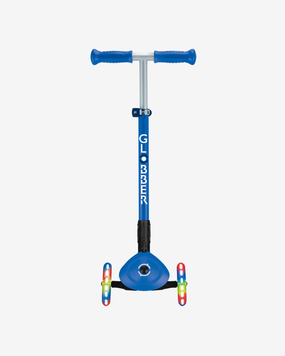 Globber Primo 3 Wheel Kids Scooter Foldable | Light Up Navy Blue