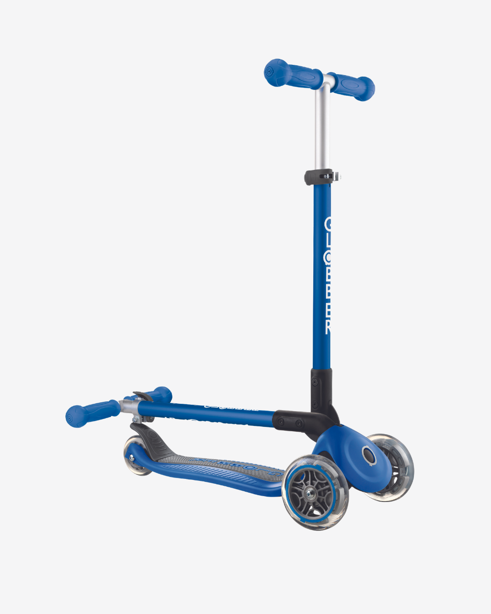 Globber Primo 3 Wheel Kids Scooter Foldable | Navy Blue