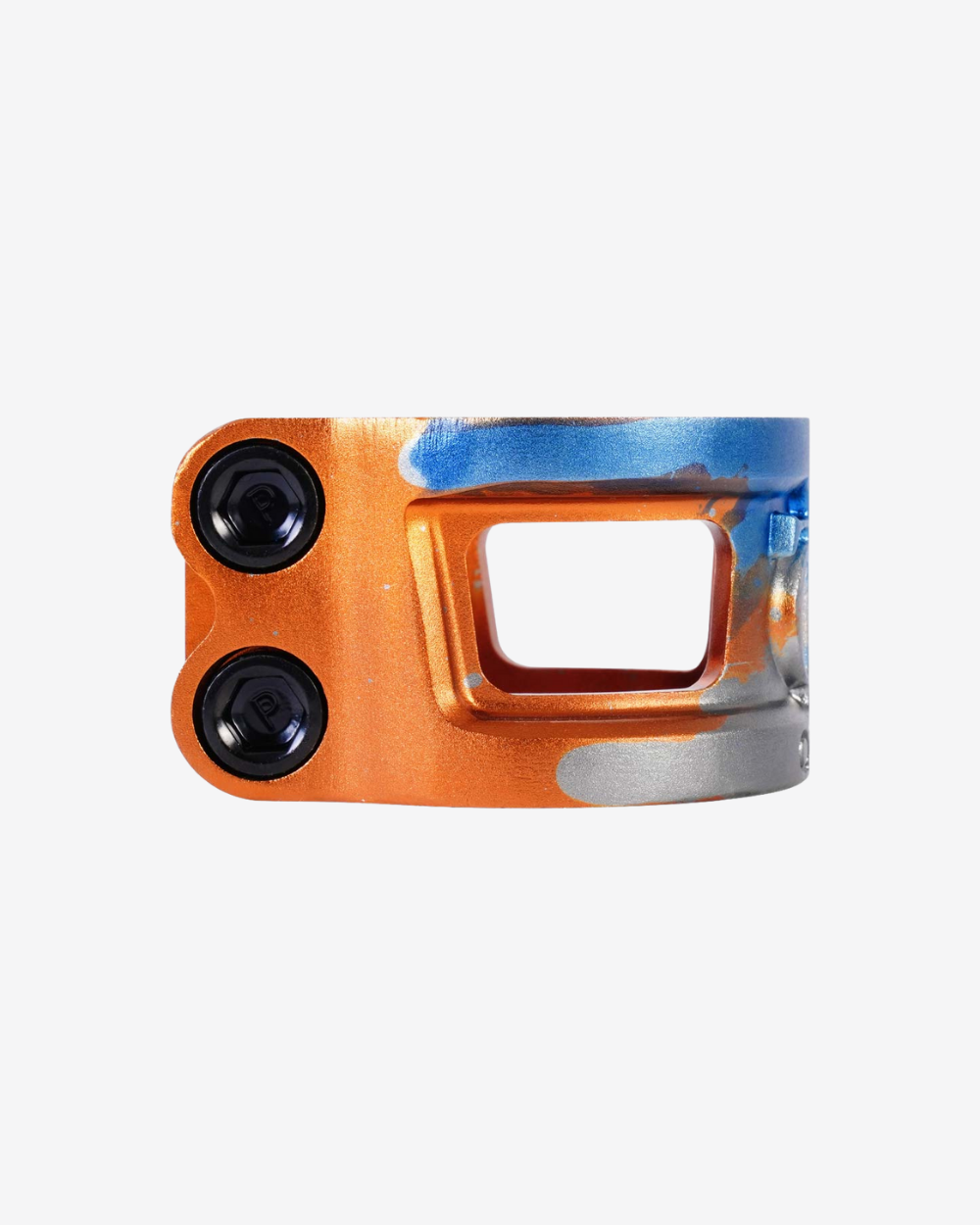 Oath Components | Cage V2 Alloy 2 Bolt Clamp | Orange/Blue/Titanium