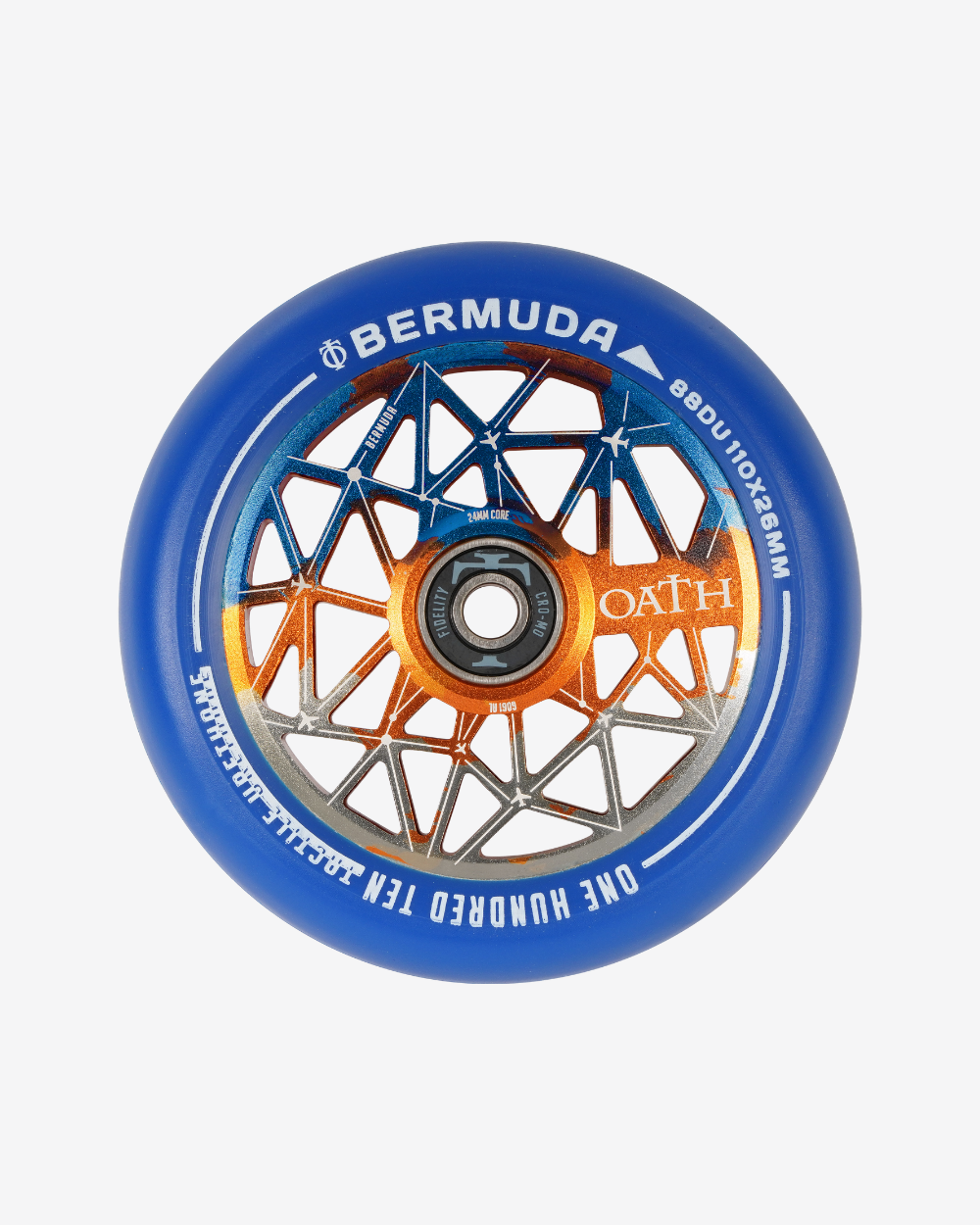 Oath Components | Bermuda 110mm Wheels | Orange/Blue/Titanium