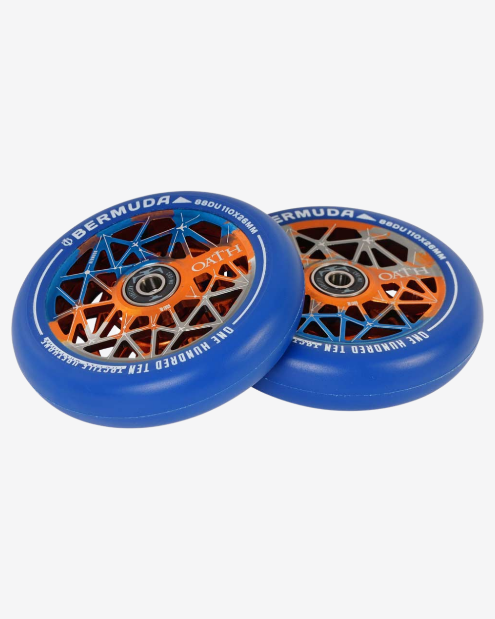 Oath Components | Bermuda 110mm Wheels | Orange/Blue/Titanium