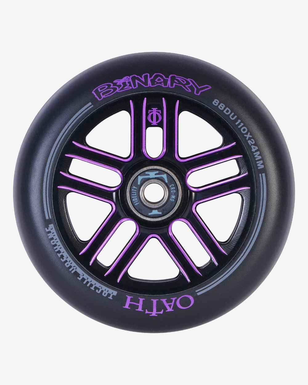 Oath Components | Binary 110mm x 24mm Wheels | Black/Purple