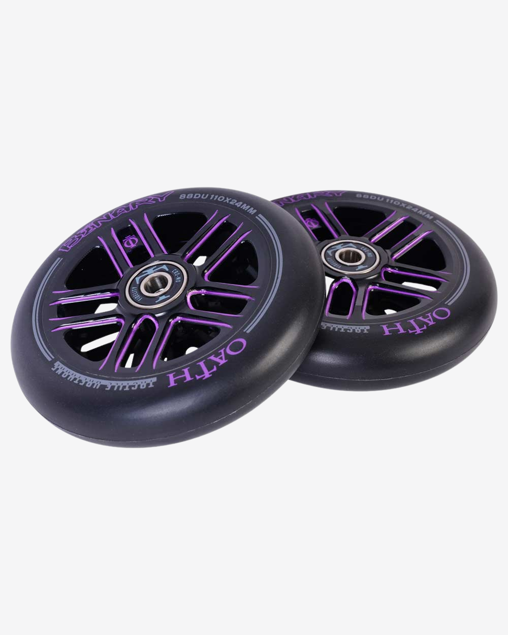 Oath Components | Binary 110mm x 24mm Wheels | Black/Purple