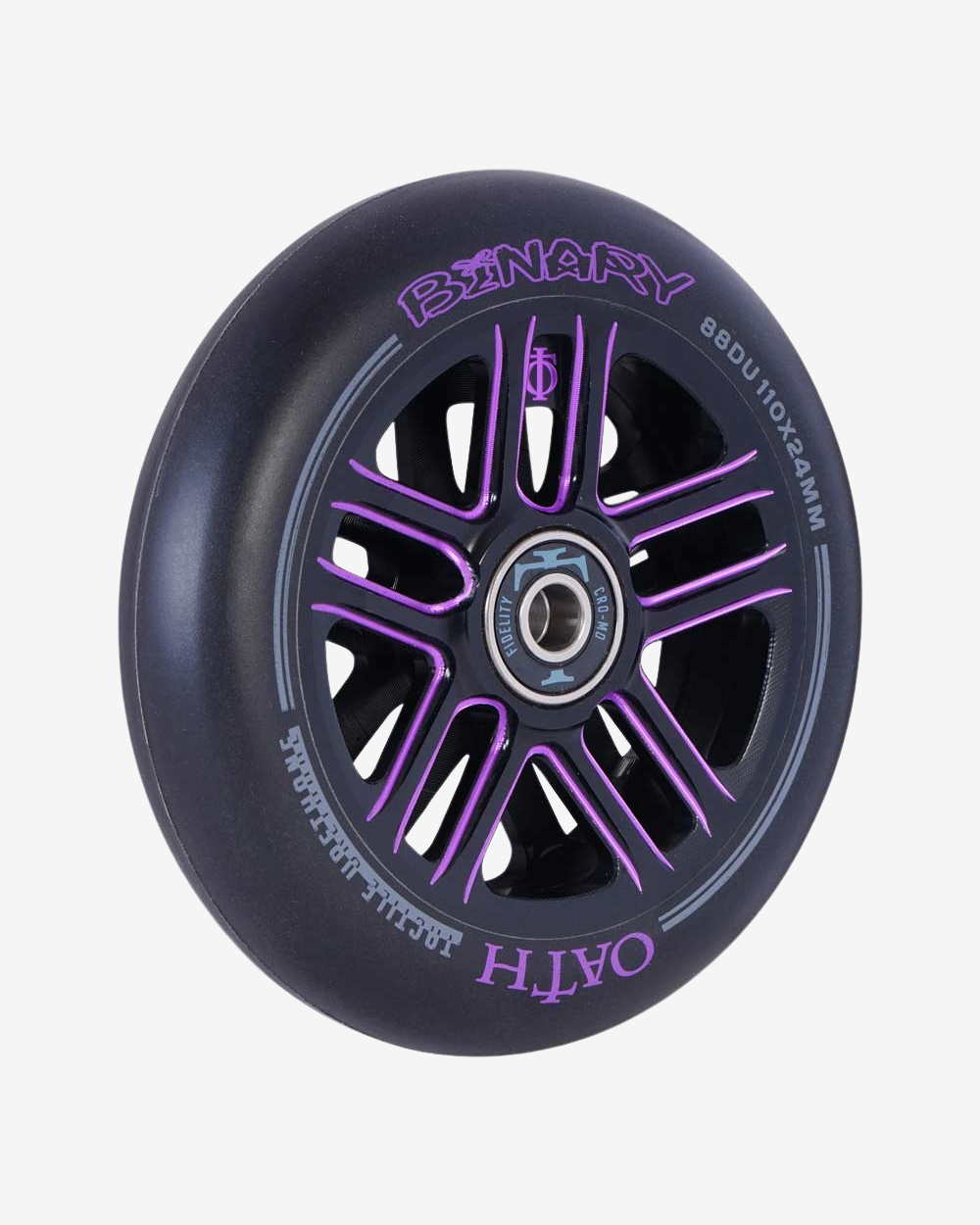 Oath Components | Binary 110mm x 24mm Wheels | Black/Purple