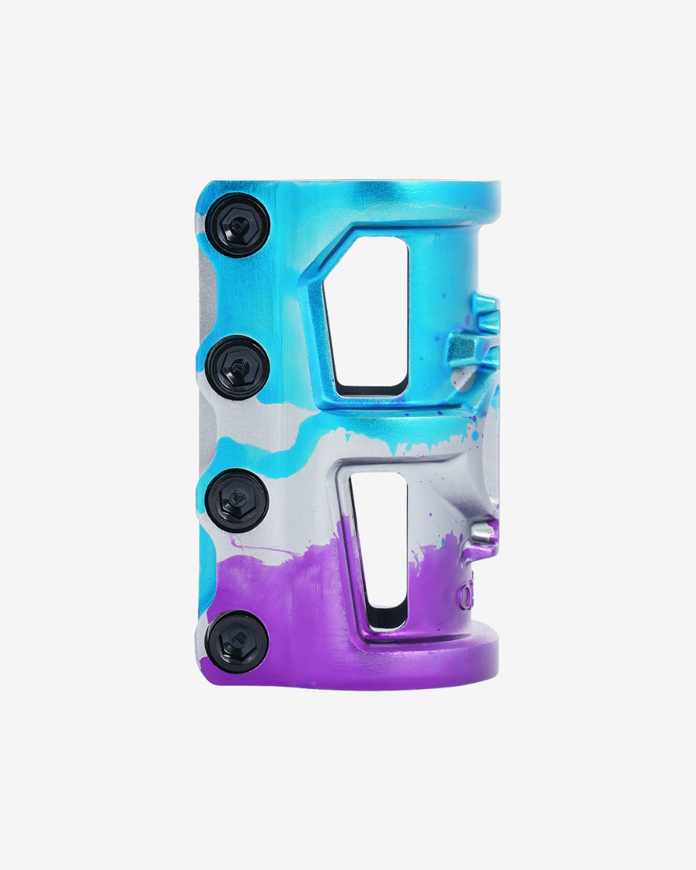 Oath Components | Cage V2 Alloy 4 Bolt SCS Clamp | Blue/Purple/Titanium