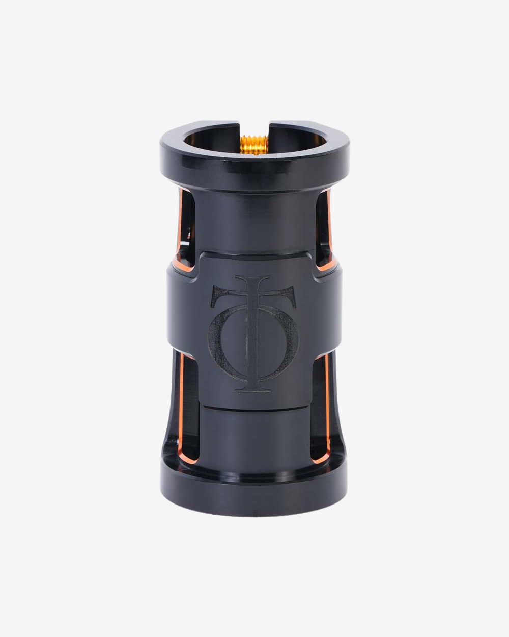 Oath Components | Carcass SCS 4 Bolt Clamp | Black/Orange