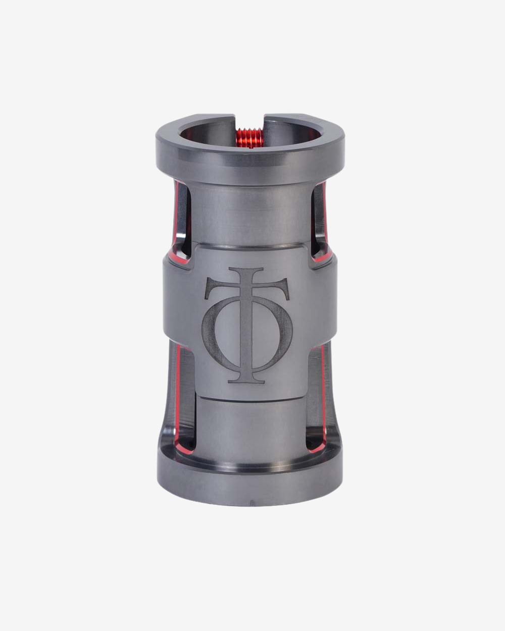 Oath Components | Carcass SCS 4 Bolt Clamp | Red/Titanium