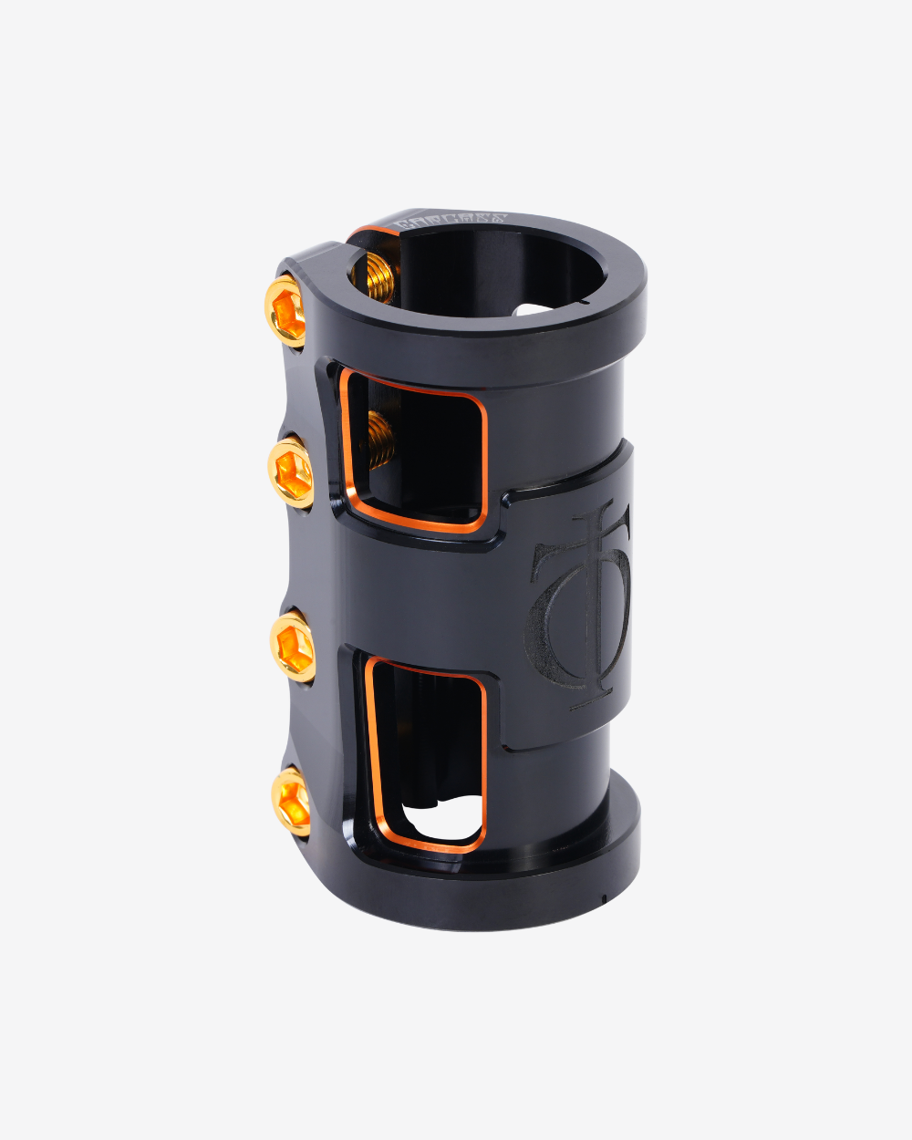 Oath Components | Carcass SCS 4 Bolt Clamp | Black/Orange