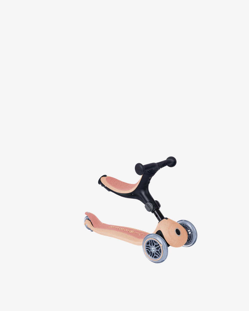 Globber Ecologic Primo Foldable Plus Convertible 3 Wheel Scooter | Peach