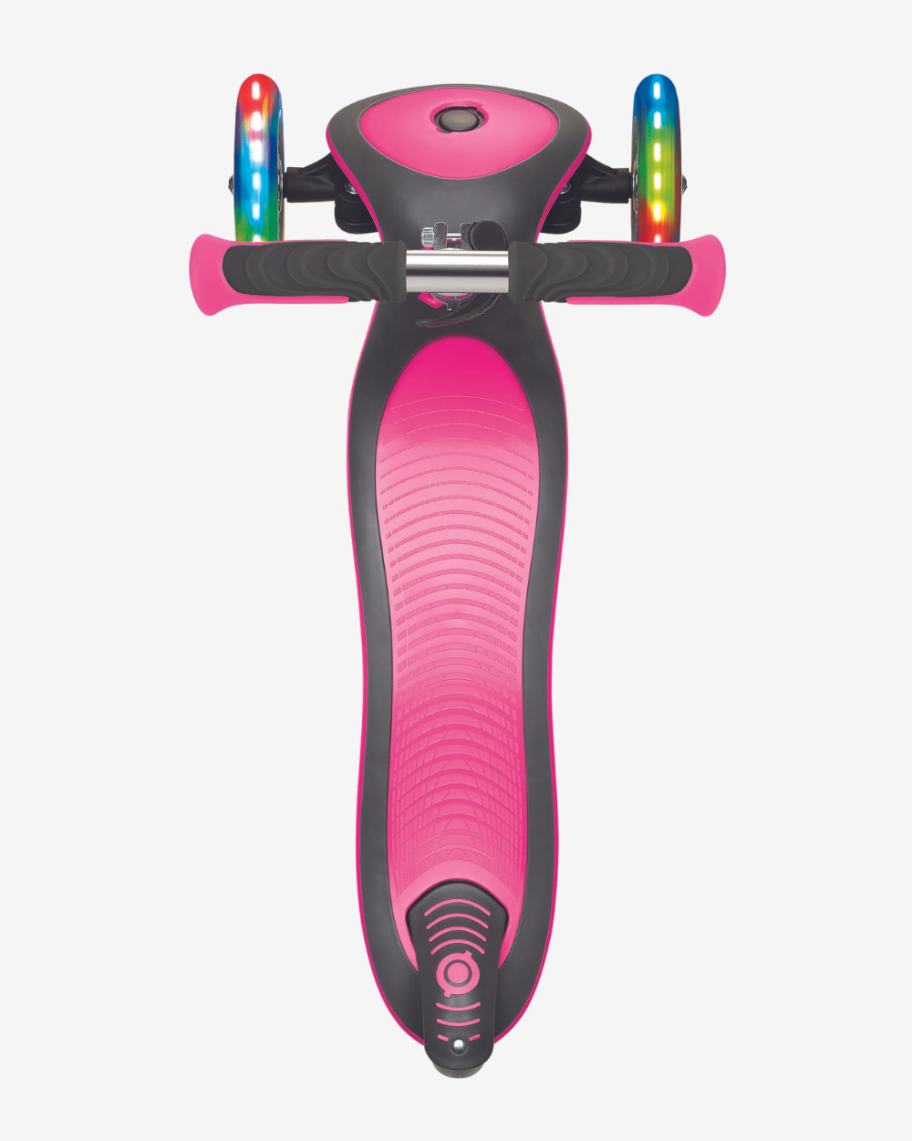 Globber Elite Deluxe 3 Wheel Kids Scooter w/Lights | Deep Pink