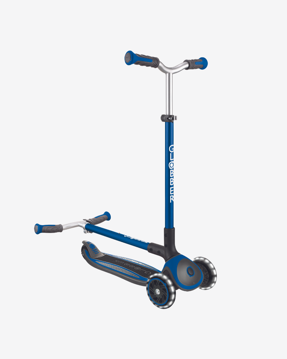Globber Master 3 Wheel Kids Scooter with Lights | Navy