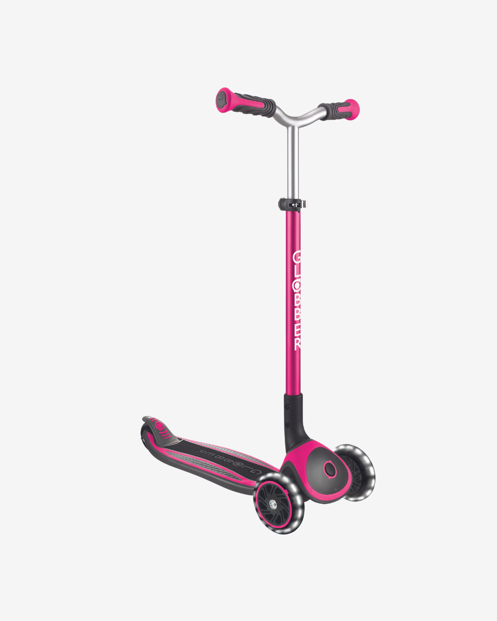 Globber Master 3 Wheel Kids Scooter with Lights | Pink