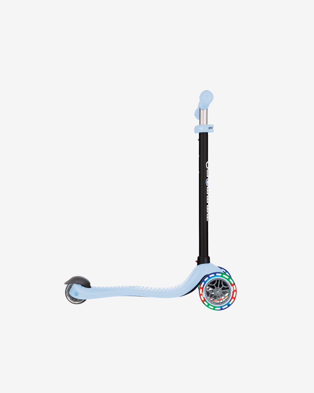 Globber Go Up Sporty 3 Wheel Kids Convertible Scooter | Light Up Pastel Blue