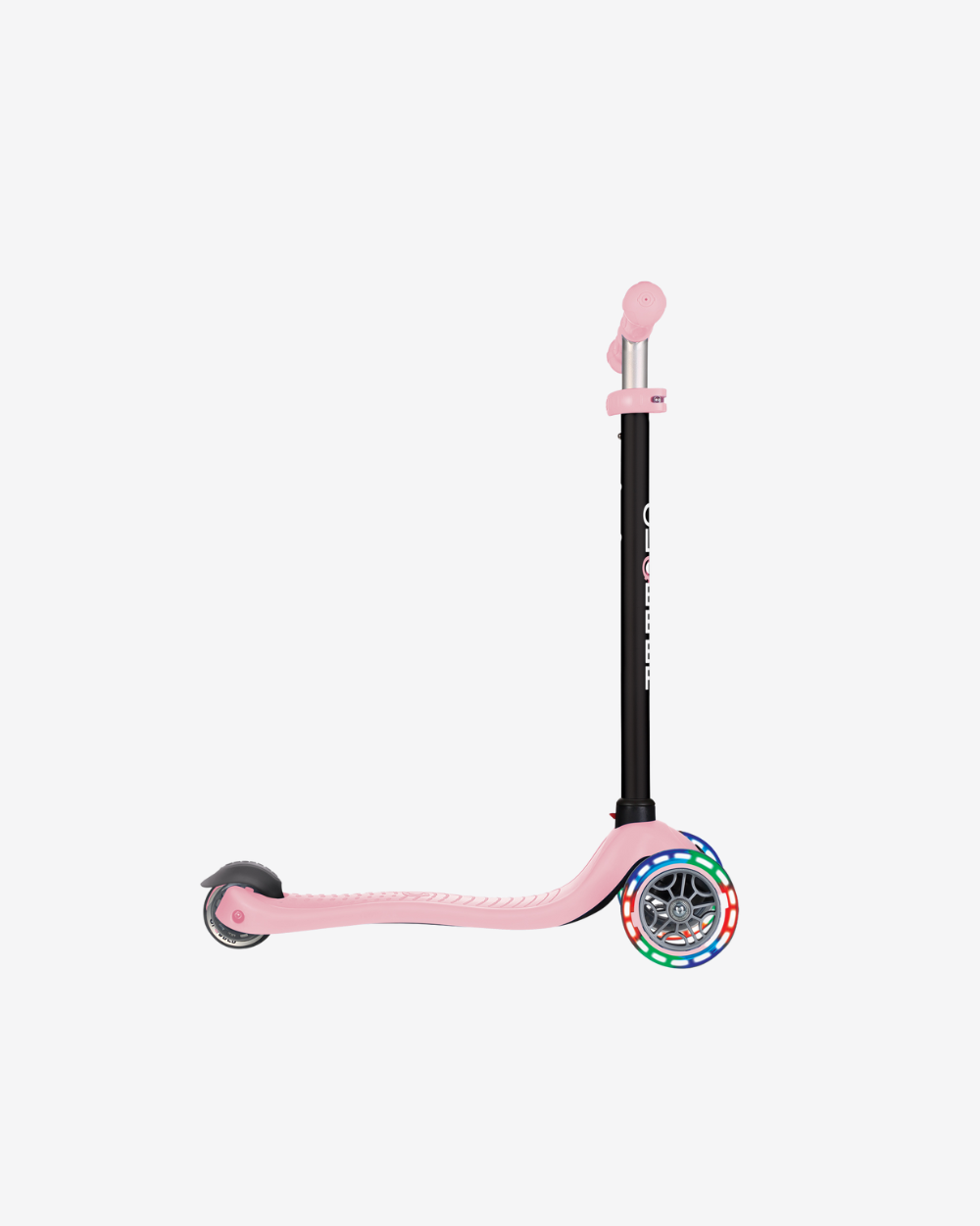 Globber Go Up Sporty 3 Wheel Kids Convertible Scooter | Light Up Pastel Pink