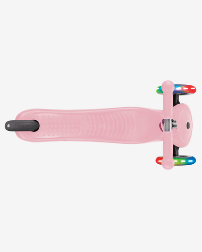 Globber Go Up Sporty 3 Wheel Kids Convertible Scooter | Light Up Pastel Pink