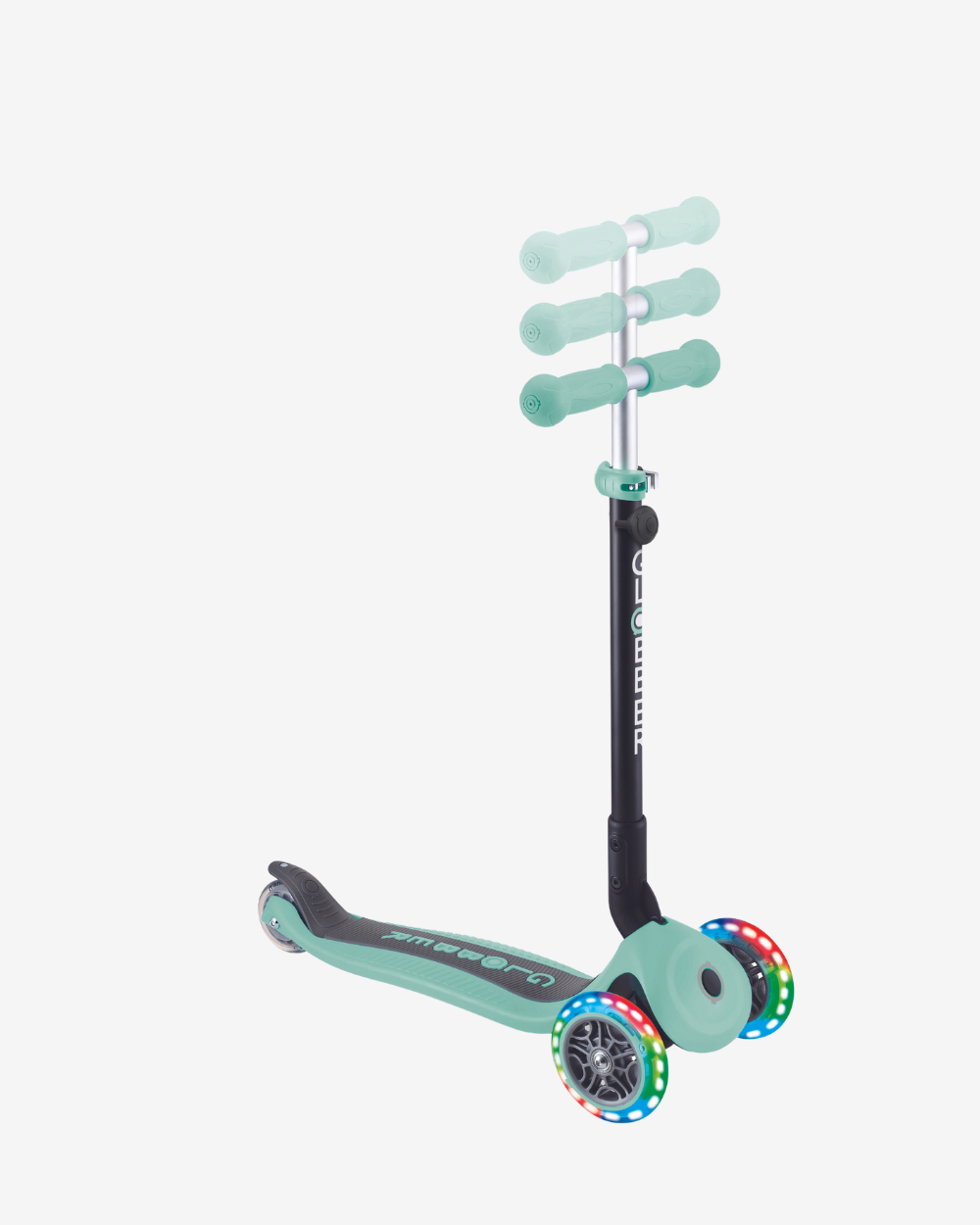 Globber GO UP Fold Plus Convertible Scooter with Light up Wheels  | Mint