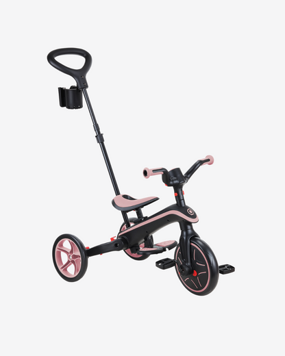 Globber Explorer Trike 4 in 1 Foldable | Deep Pastel Pink