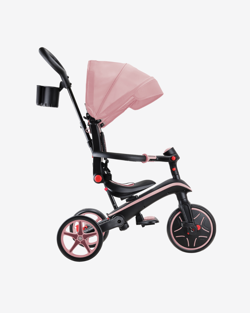 Globber Explorer Trike 4 in 1 Foldable | Deep Pastel Pink