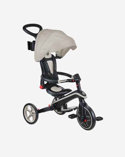Globber Explorer Trike 4 in 1 Foldable | Taupe