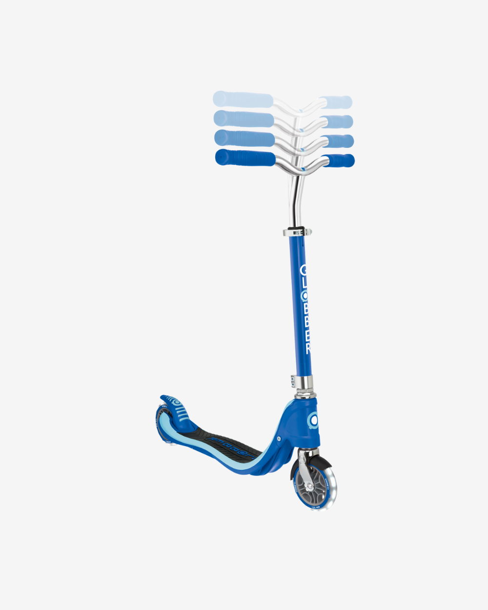 Globber Flow 125 Scooter with Light Up Wheels | Navy Blue
