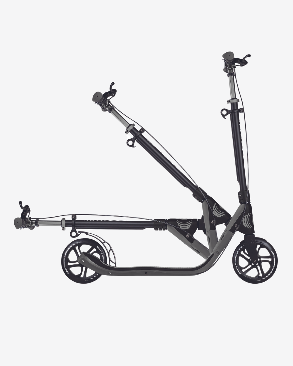 Globber ONE NL 205 Deluxe Adult Scooter | Titanium / Charcoal Grey